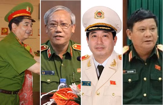 6. Tại kỳ họp thứ 32 của Ủy ban Kiểm tra Trung ương từ 3 -6/12/2018, Ủy ban Kiểm tra Trung ương đã quyết định kỷ luật bằng hình thức cảnh cáo đối với Trung tướng Nguyễn Công Sơn, nguyên Ủy viên Ban Thường vụ Đảng ủy, nguyên Phó Tổng cục trưởng Tổng cục Cảnh sát; Trung tướng Nguyễn Văn Ba, nguyên Ủy viên Ban Thường vụ Đảng ủy, nguyên Phó Tổng cục trưởng Tổng cục Cảnh sát, Bộ Công an và Thiếu tướng Lê Đình Nhường, Phó Chủ nhiệm Ủy ban Quốc phòng và An ninh của Quốc hội, nguyên Đảng ủy viên, nguyên Chánh Văn phòng Cơ quan cảnh sát điều tra, Bộ Công an. Trong ảnh: ông Nguyễn Văn Ba, Nguyễn Công Sơn, Lê Đình Nhường và Đặng Ngọc Nghĩa.