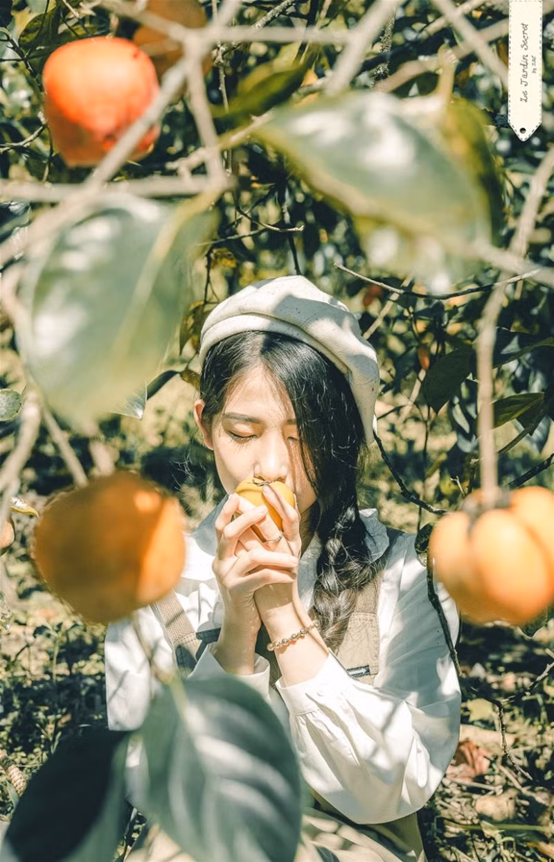  Cơn gió mang theo hơi lạnh làm ửng hồng đôi má, giữa vườn hồng đỏ lựng... thật không còn gì lãng mạn bằng.