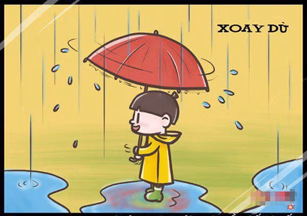 Tuổi thơ của thế hệ 8X những ngày mưa, là gương mặt hạnh phúc, đôi chân nhỏ bé nhảy vòng vòng qua những vũng nước mưa, xoay xoay cây dù và hát líu lo.