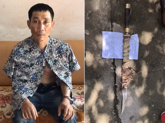 Nguyễn Tiến Thành cùng hung khí gây án