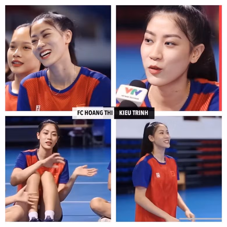 Xuất hiện trên tivi trong chương trình Chuyển động 24h hay bất cứ khoảnh khắc thi đấu nào, nhan sắc của Kiều Trinh đều "cân" đẹp mọi góc quay hiểm góc.