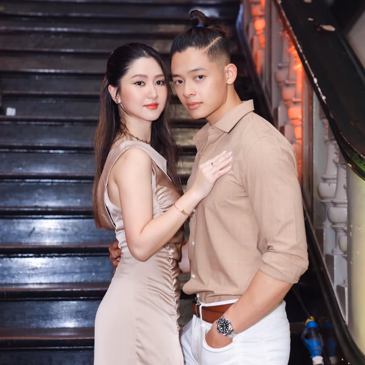 Cô xuất thân trong gia đình khá giả, từng có thời gian du học tại Mỹ. Hiện tại, Hà My cũng là nhà sáng tạo nội dung trên mạng xã hội, thường xuyên góp mặt trong các video của bạn trai. Ảnh: FBNV
