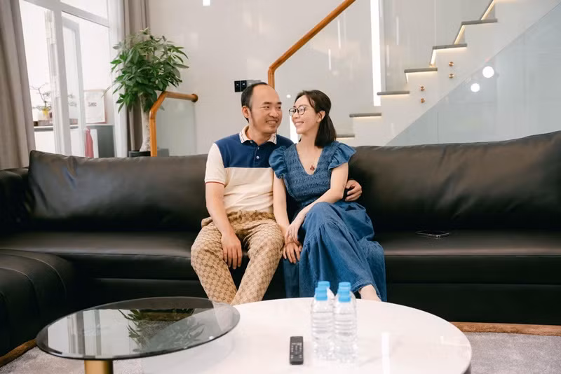 Thu Trang và Tiến Luật đang sống trong căn nhà bạc tỷ. Ảnh: Vietnamnet.