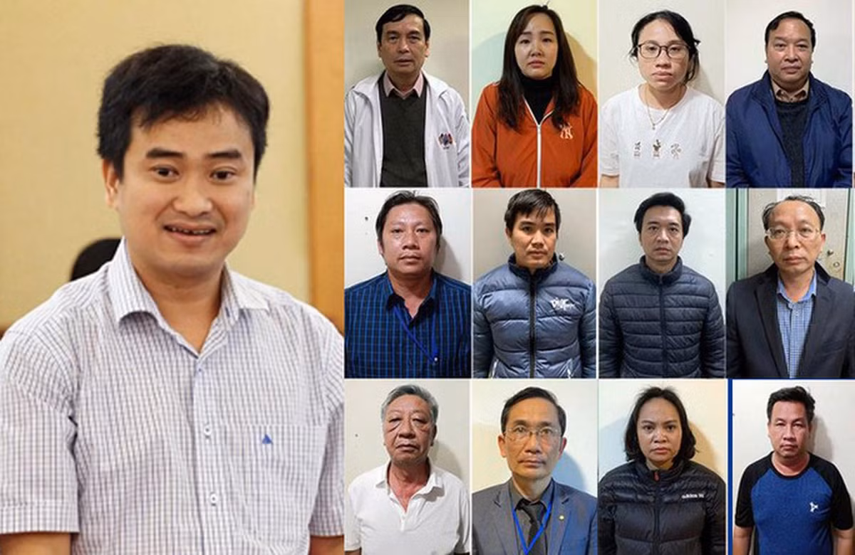  Đại án Việt Á: Tính từ ngày 17/2/2021, thời điểm khi "quả bom" Việt Á bắt đầu phát nổ đến ngày 5/2/2023, cơ quan điều tra Bộ Công an, Bộ Quốc phòng, Công an các tỉnh thành đã khởi tố 104 bị can, trong đó nhiều bị can bị khởi tố tội nhận hối lộ. Cơ quan chức năng cũng đã tiến hành kê biên khoảng 1.700 tỷ đồng.