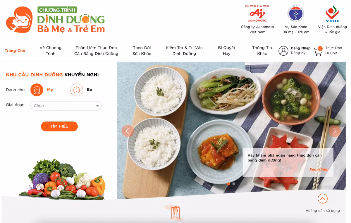 Bo Y te ra mat phan mem cham soc dinh duong cho ba me mang thai va cho con bu