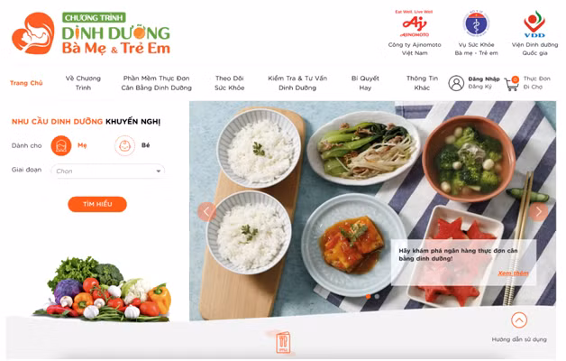 An tam lam me va cham soc tre cung chuong trinh Dinh duong Ba me & Tre em