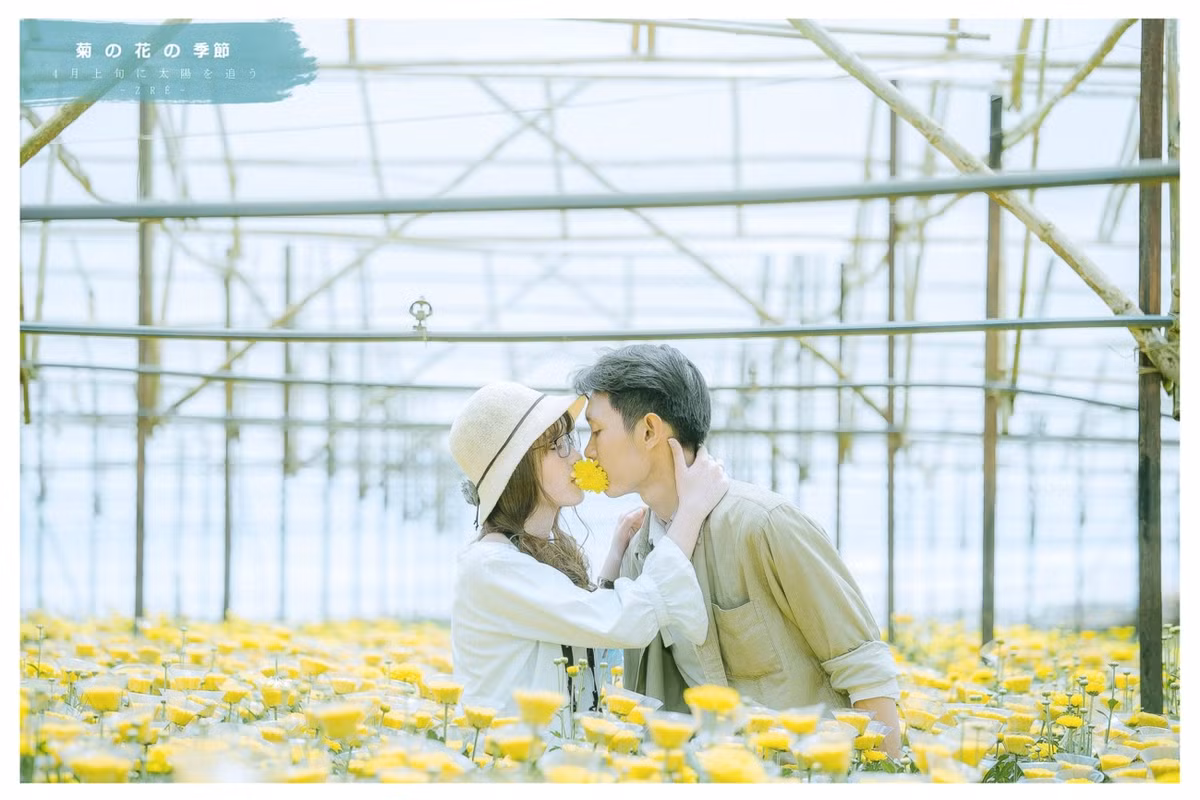 Sau "hiệu ứng" mạnh mẽ của bộ ảnh Hoa ban nở giữa tháng ba ở Đà Lạt, nhiếp ảnh gia Nguyễn Thế Vinh lại một lần nữa khiến người xem ngẩn ngơ với album mang tên "Đuổi theo nắng tháng tư". Với bối cảnh là trại hoa cúc vàng rực trong nắng, từng bức ảnh khiến người xem ngỡ như đang lạc vào xứ sở thần tiên.
