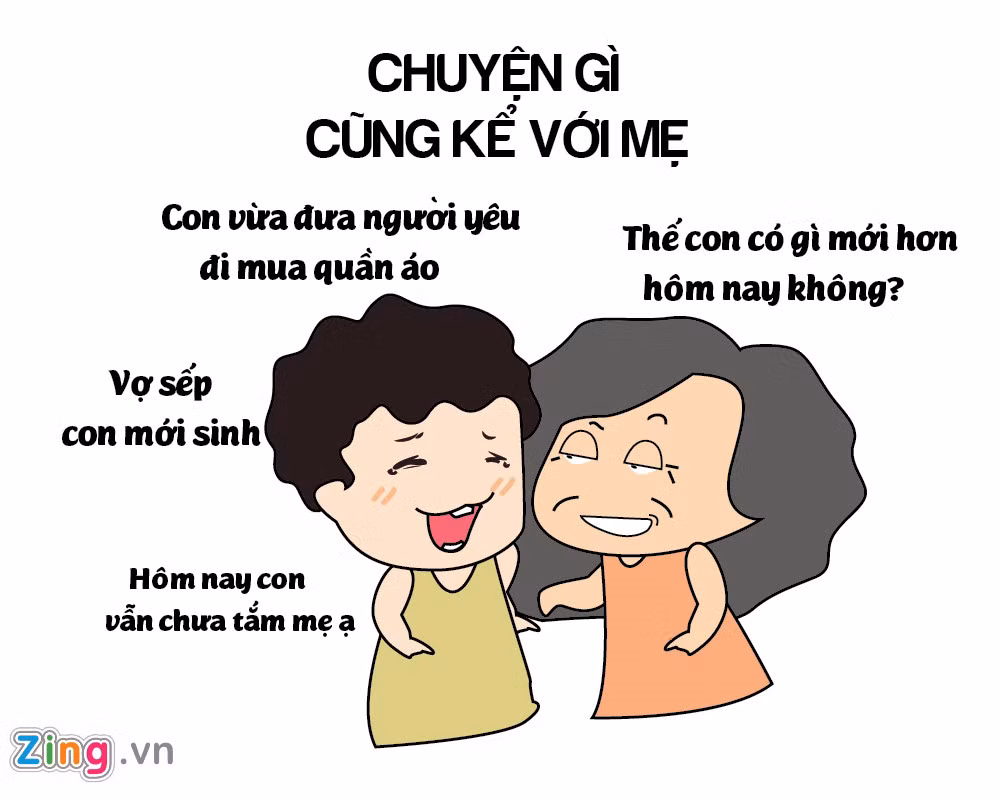 Bạn chắc chắn sẽ thấy không thoải mái khi mọi bí mật kể riêng với người yêu đều được anh ta nói với mẹ.