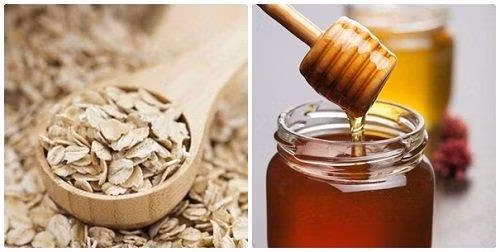 Để làm công thức trị mụn lưng, trước hết bạn cần chuẩn bị 3 muỗng yến mạch đã xay nhuyễn và 3 muỗng mật ong. Ảnh: googleusercontent.