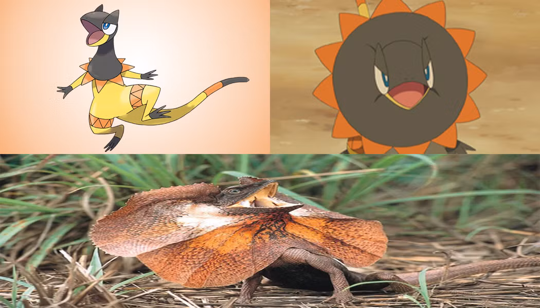 Heliolisk là một loài Pokemon bò sát, có vẻ ngoài giống như thằn lằn Chlamydosaurus kingii, một loài thằn lằn trong họ Agamidae, sống chủ yếu ở chủ yếu ở miền bắc Australia và phía nam New Guinea. Một con Heliolisk duy nhất có thể tạo ra lượng điện đủ để cung cấp năng lượng cho một tòa nhà chọc trời, loài Pokemon Heliolisk cũng sử dụng năng lượng điện này để kích thích cơ bắp của mình, tăng cường sức mạnh cho đôi chân.