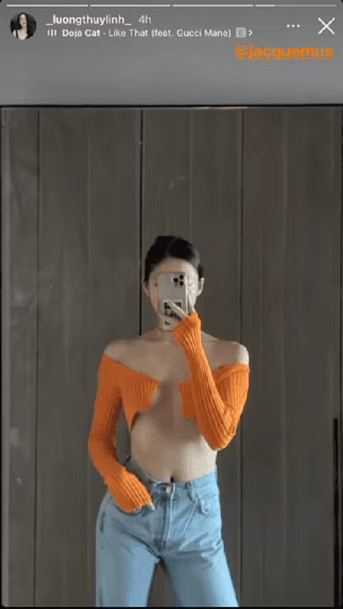 Gần đây, Hoa hậu Lương Thùy Linh gây sốc khi diện mẫu áo "sexy tột độ", khoe vòng 1 lấp ló. Ảnh: Công lý và Xã hội