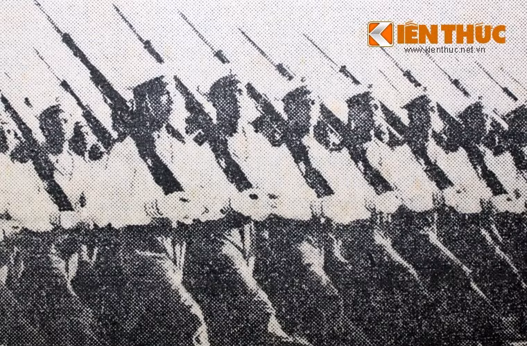 Khối chiến sĩ hải quân của quân đội ta trong những ngày đầu mới thành lập.