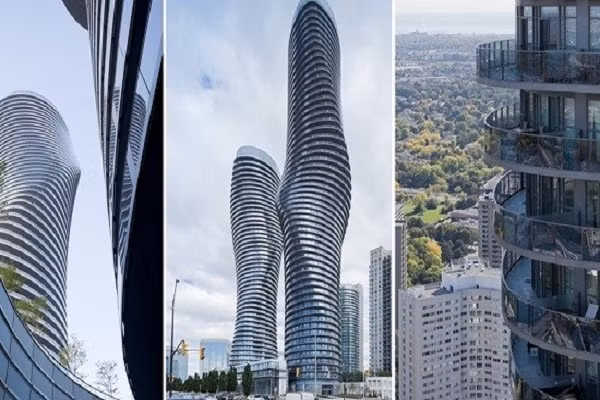 Tại khu vực phía tây thành phố Toronto, Canada, có kiến trúc hai tòa nhà hình chữ S xoắn ốc vô cùng độc đáo. 