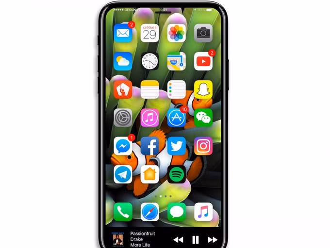 Theo nhà phân tích Ming-Chi Kuo, iPhone 8 sẽ có màn hình 5,8 inch nhưng trong đó chỉ có 5,15 inch là hiển thị chính. Còn lại là khu vực hiển thị các chức năng.
