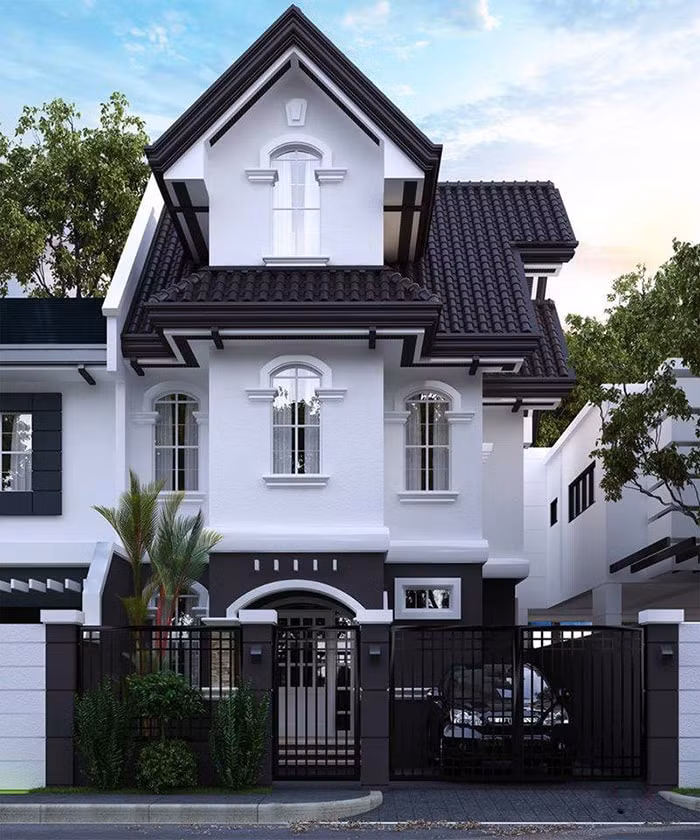 Việc sơn mới lại mặt tiền giúp thay đổi bộ mặt ngôi nhà ngay lập tức. Vì vậy, đừng bao giờ đánh giá thấp tầm quan trọng của "sức hấp dẫn từ bên ngoài" - tức là ấn tượng đầu tiên khi tiếp cận một bất động sản. Ảnh: xaydungnamlong.