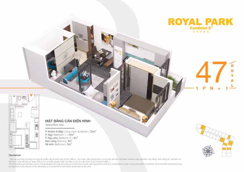 Tòa Ruby lại hấp dẫn khách mua bởi những căn hộ cao cấp từ tấng 2 tới tầng 17. Ảnh: chungcuroyalparkbacninh.