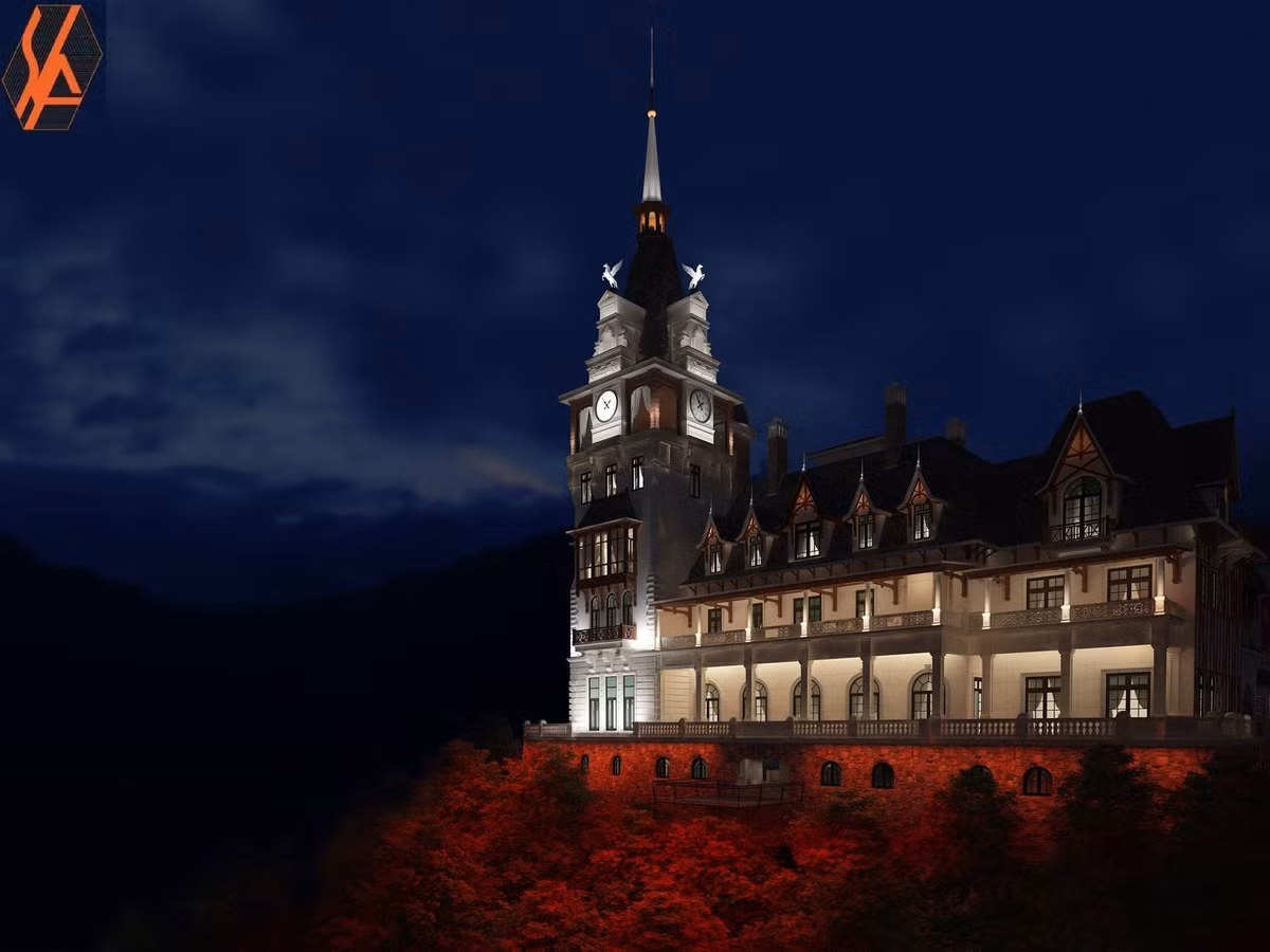 Khách sạn Lâu đài Tam Đảo có kiến trúc pha trộn giữa phong cách Neo- Gothic và Phục Hưng, được lấy cảm hứng từ lâu đài Peles (Rumania) và Schloss Neuschwanstein ở Bavaria (Đức), với những bức tường viền gỗ sẫm màu và mái nhọn lợp đá Ardoise. Ảnh: VnTrip.