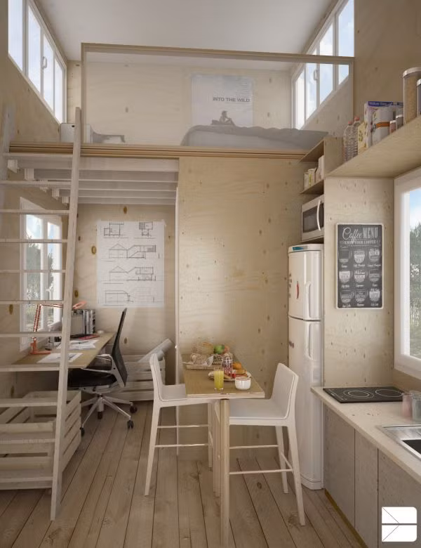 Can ho 20m2 cho vo chong tre: Set up noi that the nao vua re vua tien?
