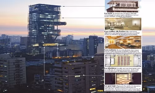 Tòa nhà Antilia, Ấn Độ. Được tạp chí Forbes bình chọn là ngôi nhà đắt nhất thế giới với giá trị khoảng 1 tỷ USD, Antilia thuộc chủ sở hữu của tỷ phú Mukesh Ambani có tài sản ước tính khoảng 21,5 tỷ USD.