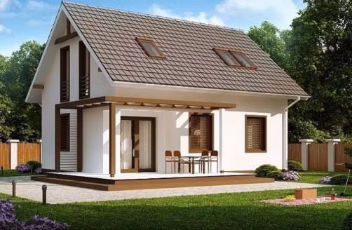 Trong khi đó, mẫu nhà cấp 4 nhỏ này lại rất phù hợp với một gia đình ít thành viên với tạo hình và kiến trúc độc đáo. Ảnh: Kientrucnhadep24h.