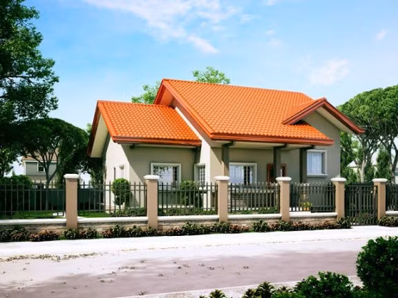 Kiến trúc mái thái giúp ngôi nhà cấp 4 nhìn sang trọng và hiện đại hơn. Ảnh: 2nhadep.