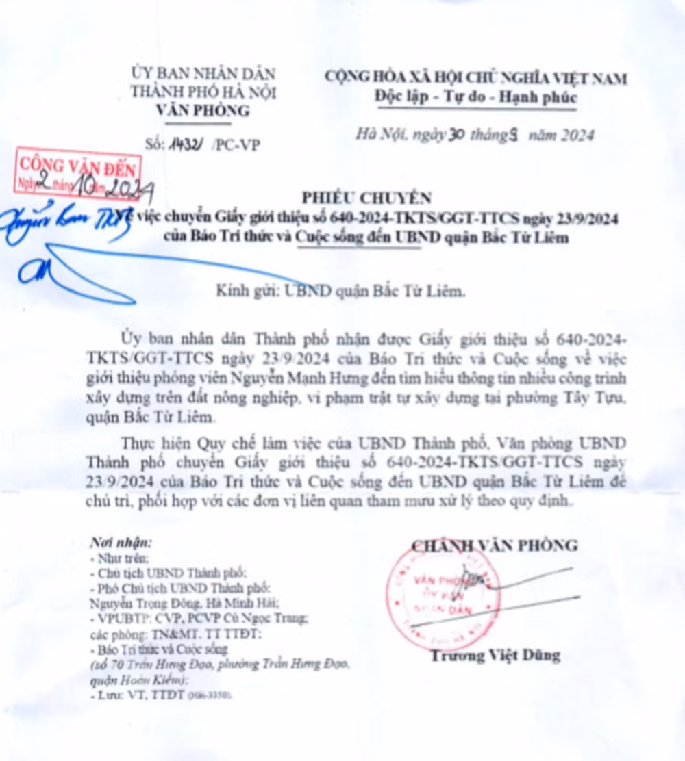 Khi nào xử lý công trình “mọc” trên đất nông nghiệp ở Tây Tựu? - Hình 2 Khi nao xu ly cong trinh “moc” tren dat nong nghiep o Tay Tuu?-Hinh-2