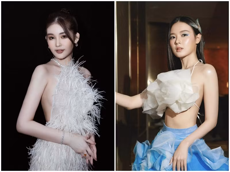 Ở đời thường, Ngân Anh và Midu lựa chọn trang phục gợi cảm.