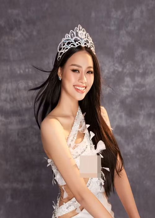 Á hậu 1 Miss Word Vietnam 2023 Đào Thị Hiền cũng vướng lùm xùm phát ngôn. Giữa ồn ào, cô đã gửi lời xin lỗi đến khán giả. Ảnh: FBNV.