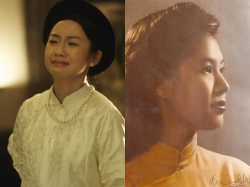 Cô bắt đầu gây chú ý khi đóng vai bà Mộng Điệp - người phụ nữ mang thai với vua Bảo Đại trong MV âm nhạc Không thể cùng nhau suốt kiếp của Hòa Minzy. Ảnh: FBNV.