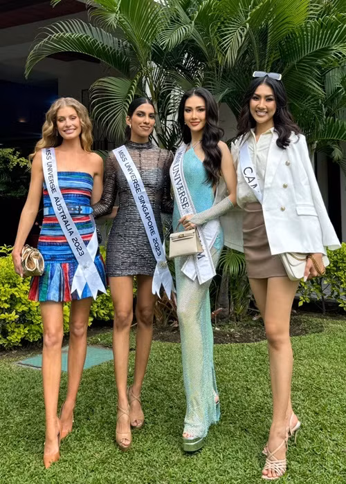 Hiếm thấy hình ảnh Bùi Quỳnh Hoa trên trang chủ của cuộc thi. Ảnh: Miss Universe Vietnam.