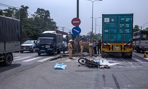 Hiện trường vụ tai nạn.