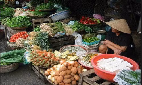 Một góc chợ Việt Nam.