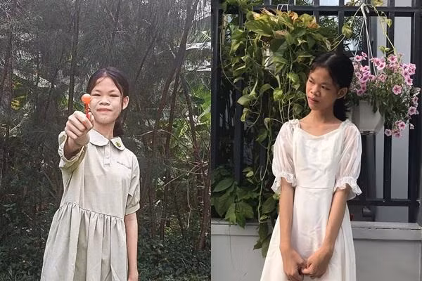 Thân hình "cò hương" đen nhẻm ngày nào của cô đã thay thế bằng ngoại hình đẫy đà hơn hẳn, nổi bật nhất là gương mặt đã xuất hiện chút nọng cằm.