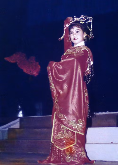 Năm 2005, Việt Hương đoạt giải Mai vàng cho diễn viên chính kịch với vở “Sự cám dỗ dịu dàng”. Ngoài diễn hài, đóng kịch, cô còn tham gia lĩnh vực sân khấu cải lương trong những vở “Hoa đồng cỏ nội”, “Chiếc áo Thiên Nga”, “Thúy Kiều”. Ảnh: Vietnamnet