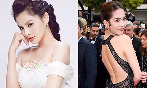 Trước Ngân 98, Vũ Thu Phương từng đụng chạm Ngọc Trinh. Hồi tháng 5/2019, Vũ Thu Phương cho rằng Ngọc Trinh "mặc đồ gợi dục, thô thiển, thiếu văn hóa" tại Cannes. Về phía mình, Ngọc Trinh mỉa mai đàn chị: "Chị ơi, chị xạo vừa vừa thôi. Chị chừa cho em xạo với chị". Ảnh: Thế giới trẻ