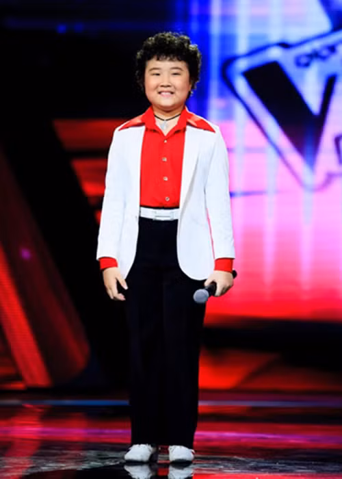 Mon Hoàng Anh – còn được gọi là Doraemon tóc xù giành ngôi vị á quân Giọng hát Việt nhí 2014. Lúc tham gia cuộc thi, cậu nhóc sinh năm 2003 rất bụ bẫm.