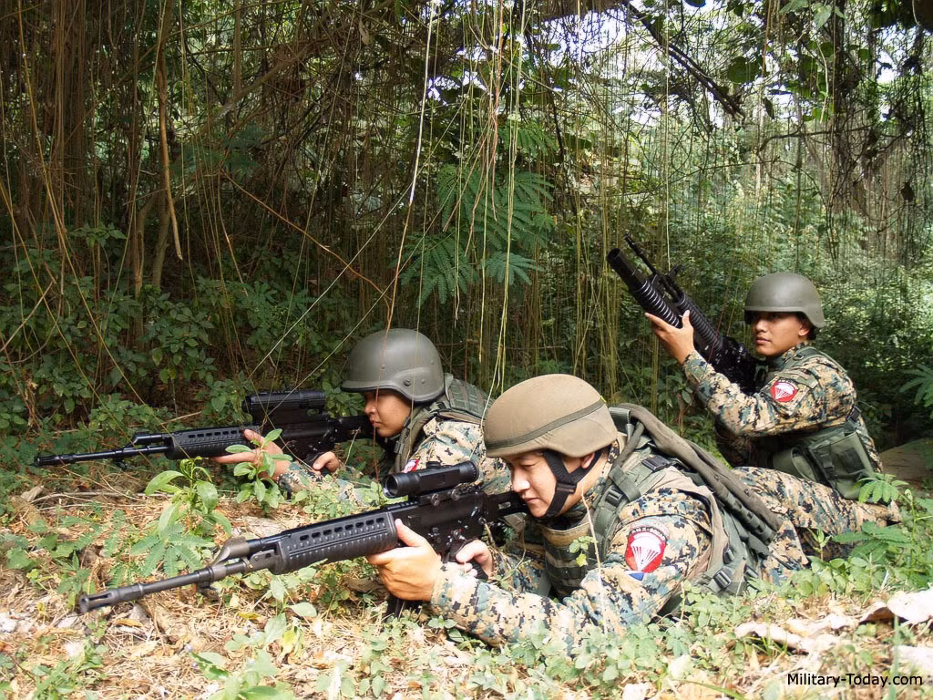 Hệ thống nhắm cơ bản của súng là điểm ruồi. Trên thân súng có thanh răng để gắn các hệ thống hỗ trợ tác chiến khác như quai xách. Nòng súng có thể gắn các hệ thống như bộ phận chống giật hay hệ thống phóng lựu gắn ở đầu nòng, ngoài ra súng cũng có thể gắn thêm ống phóng lựu dưới nòng súng.