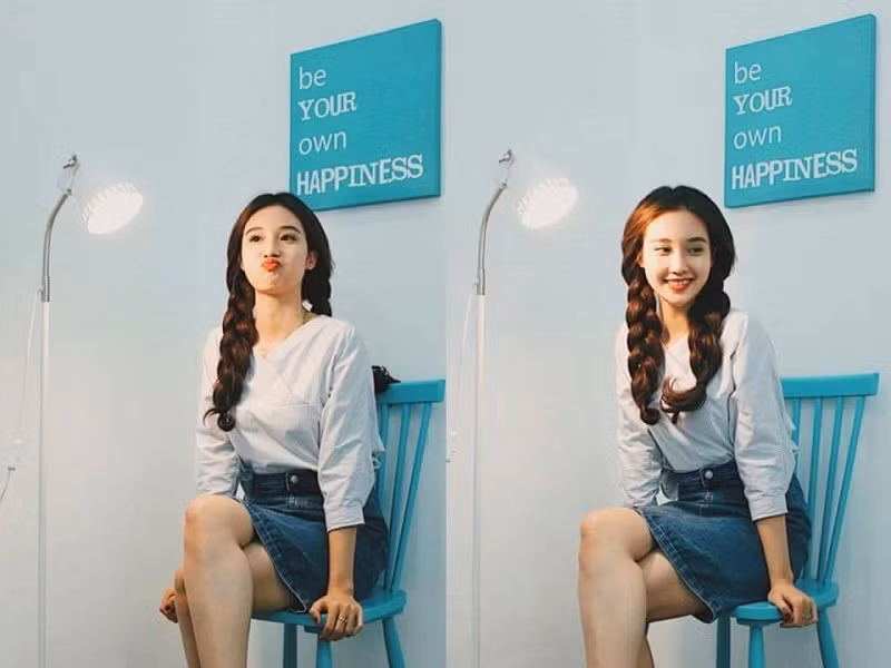 Bảo Bảo được trời phú cho một gương mặt thanh tú với những đường nét vô cùng sắc sảo.
