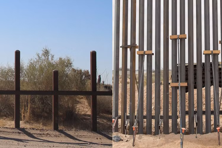 Cận cảnh bức tường thép của ông Trump tại biên giới Mỹ-Mexico, trông nó có vẻ không hoành tráng như tưởng tượng của một số người. Ảnh: Business Insider.