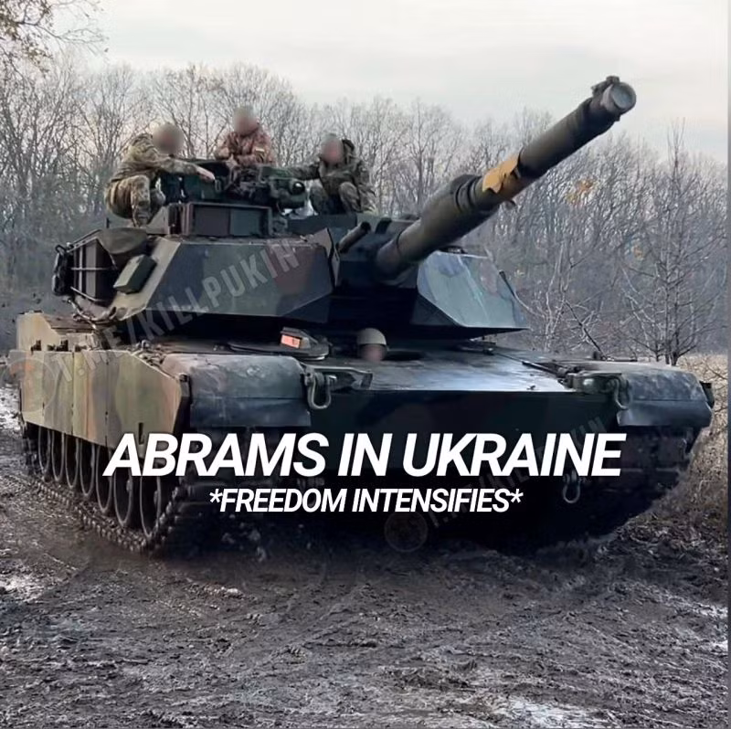 Trước đó Mỹ đã viện trợ 31 xe tăng M1A1 SA Abrams cho Ukraine; những chiếc xe tăng này đã được chuyển đến Ukraine vào tháng 9 năm ngoái, nhưng không tham gia chiến đấu. Cho đến tận cuối tháng 2/2024, mới có thông tin xe tăng Mỹ xuất hiện trên chiến trường Ukraine. 