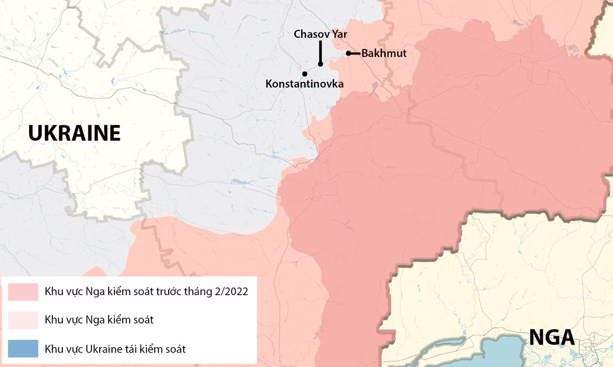 Theo dự đoán của Bộ Tổng tham mưu Quân đội Nga, có thể Quân đội Ukraine đã lên kế hoạch cho một cuộc phản công tiếp tục vào mùa đông tại chiến trường Bakhmut, do tại đây có điểm cung cấp hậu cần tại thị trấn Chasov Yar, được đánh giá là tốt hơn tại Orekhov (thuộc Zaporizhia). 
