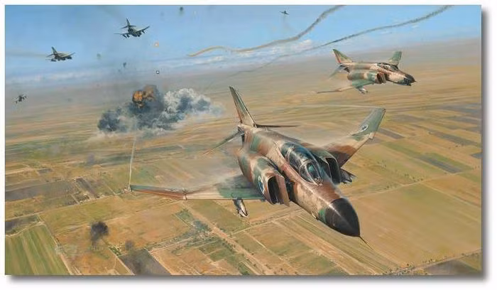 Khi đến gần khu vực các radar của Ai Cập, 4 phi đội Israel gồm những chiếc F-4E mới nhất, vừa được Mỹ trang bị và những chiếc Mirages III, do những phi công được đào tạo bài bản và kinh nghiệm nhất, sẽ “phục” ở độ cao thấp, mà radar của Ai Cập không thể phát hiện.