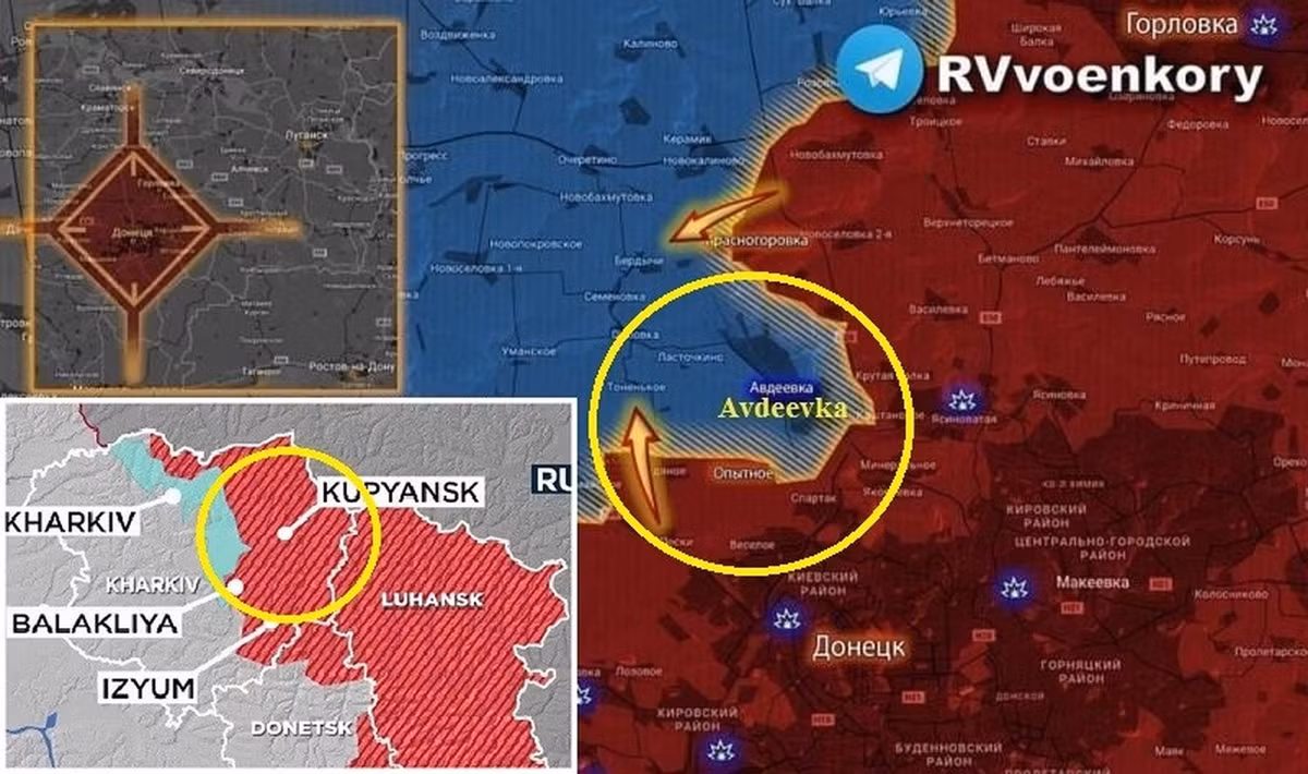 Thành phố Avdeevka nằm sát nách “thủ đô Donetsk” của nước cộng hòa Donetsk tự xưng (DPR). Hiện tại xét riêng về tình hình chiến trường này, đây thực sự là nơi có lợi nhất cho quân đội Nga, bởi vì việc bao vây ba mặt đã đạt được qua các trận đánh kéo dài hơn một năm qua. Ở những mặt trận cốt lõi khác, quân đội Nga không có được lợi thế này.