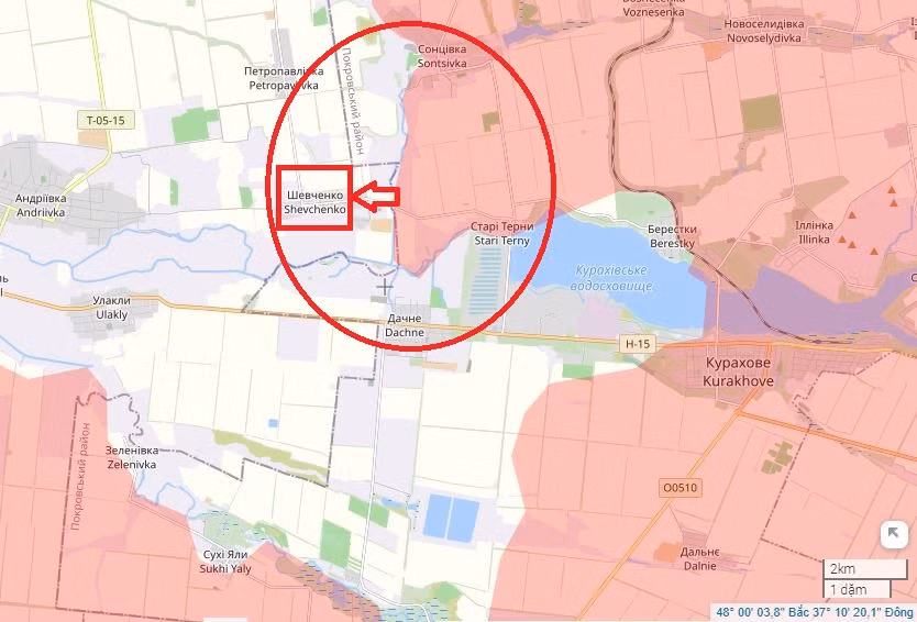 Sau những hoạt động tác chiến thành công ở Uspenovka, Annovka, Konstantinople và Zelenivka, tức là khu vực phía nam thành phố Kurakhove, thì ở hướng sườn bắc, RFAF đã đạt được thành công, khi đang thiết lập một vòng vây giữa các làng Sontsivka và Starye Terny. 