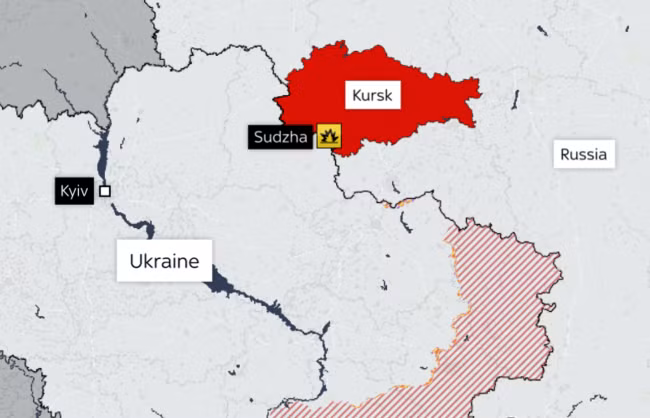 Nếu Sumy trở thành vùng chiến sự, quân Ukraine chắc không thể giữ phòng tuyến ổn định và mặt trận Sumy sẽ khiến nguồn lực của Quân đội Ukraine bị kéo mỏng hơn nữa. (Nguồn ảnh: Topwar, Ukrinform, cm.163).