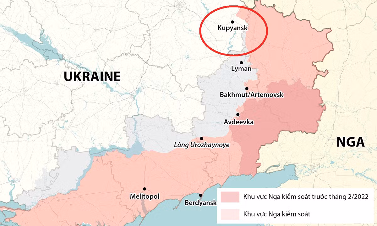 Ukraine cho biết, Quân đội Nga đã tập trung một lực lượng lớn ở chiến trường phía đông, với mục tiêu rõ ràng là ở phía đông bắc. Năm 2022, Quân đội Nga kiểm soát khu vực này trong vài tháng cho đến khi Quân đội Ukraine phản công và chiếm lại. 