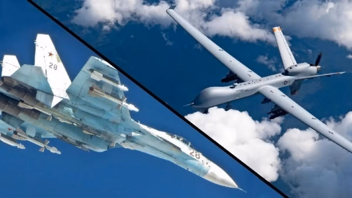 Trong khi đó, Bộ Quốc phòng Nga phản bác ý kiến của Mỹ và cho rằng, máy bay Su-27 của Nga không sử dụng vũ khí trên không, chỉ tiếp cận ở cự ly gần để giám sát hoạt động của chiếc MQ-9 Reaper và không có sự va chạm nào xảy ra. Còn việc chiếc MQ-9 rơi là do lỗi kỹ thuật của phía Mỹ khi vận hành, dẫn tới những thay đổi đột ngột về tốc độ và độ cao.