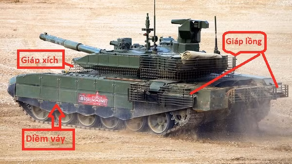 T-90M Proryv-3 cũng được trang bị diềm váy bằng cao su và kim loại ở hai bên hông xích; xung quanh xe được lắp đặt hệ thống báo động laze. Khi phát hiện đạn chống tăng dẫn đường bằng laze chiếu xạ, ống phóng lựu khói sẽ được kích hoạt, để phóng lựu đạn khói nhằm che chắn cho xe tăng.