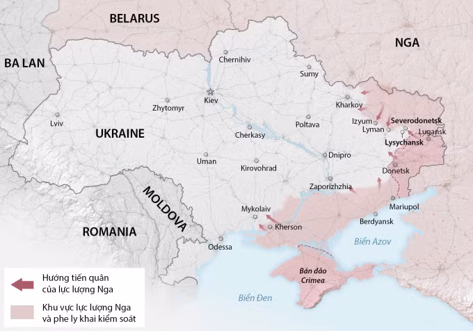 Trong những ngày đầu cuộc xung đột Nga-Ukraine, mục tiêu chính của Quân đội Nga là đánh chiếm các thành phố lớn có ý nghĩa quan trọng. Ví dụ, các thành phố lớn như Kiev, Kharkov, Nikolayev và Mariupol. Tuy nhiên, chiến lược “Bàn tay xòe” của Quân đội Nga đã thất bại vì lực lượng bị phân tán.