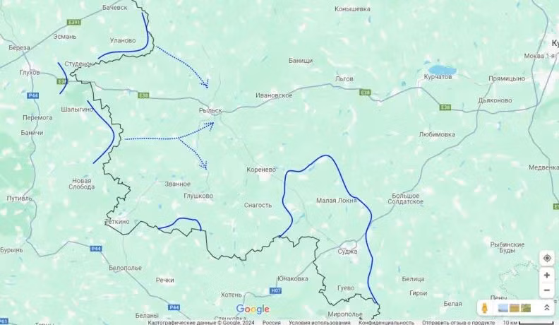 Bộ Quốc phòng Nga cũng cho biết, hiện có dấu hiệu quân Ukraine đang tập trung lực lượng ở khu vực Glukhov. Rất có thể Quân đội Ukraine đang lên kế hoạch cho một cuộc tấn công mới vào khu vực Kursk, lần này là vào Rylsk.